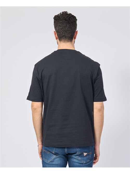 Armani Exchange Blue T-Shirt with Front Logo ARMANI EXCHANGE | XM000363-AF12308UB101